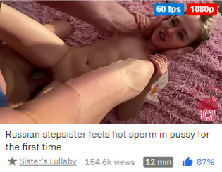 Russian stepsister feels hot sperm in pussy for first time