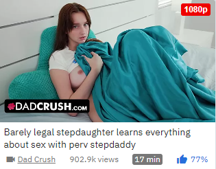 Barely legal stepdaughter learns everything from perv