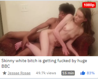 Skinny white bitch is getting fucked by huge BBC